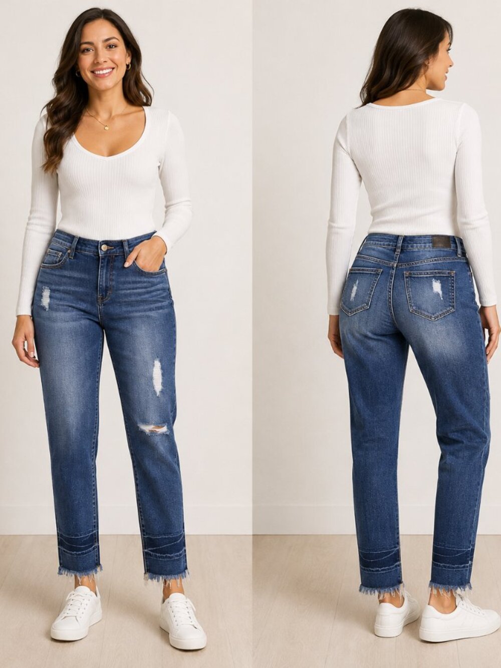Celebrity Pink Mid Rise Ankle Skinny Jeans Women's Size 9/29 Distressed Raw Hem